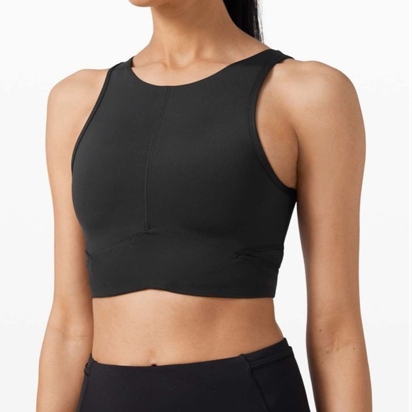 lululemon athletica Tops - Lululemon Final Mile Crop Tank Black